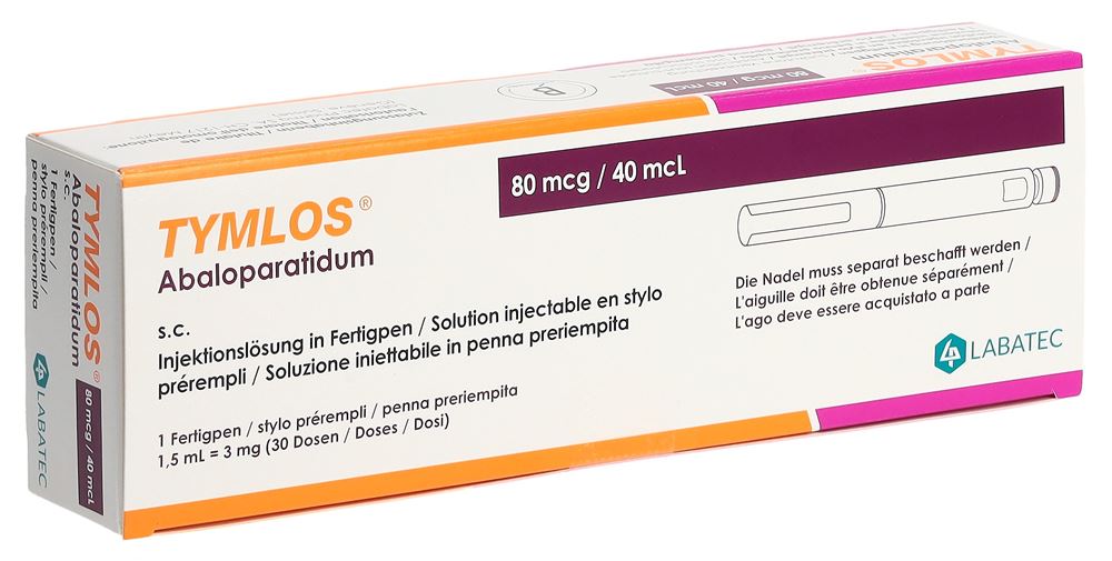 Tymlos 80 μg/40 μL, solution injectable en stylo prérempli