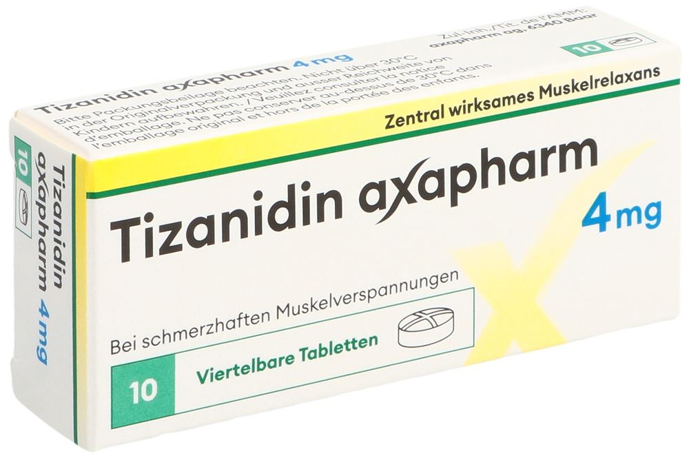 TIZANIDINE axapharm cpr 4 mg 10 pce