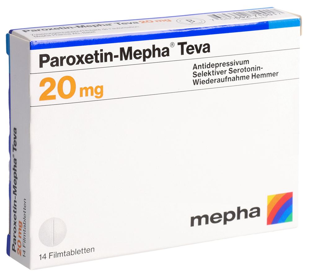 Paroxetin-Mepha Teva 20 mg, Filmtabletten
