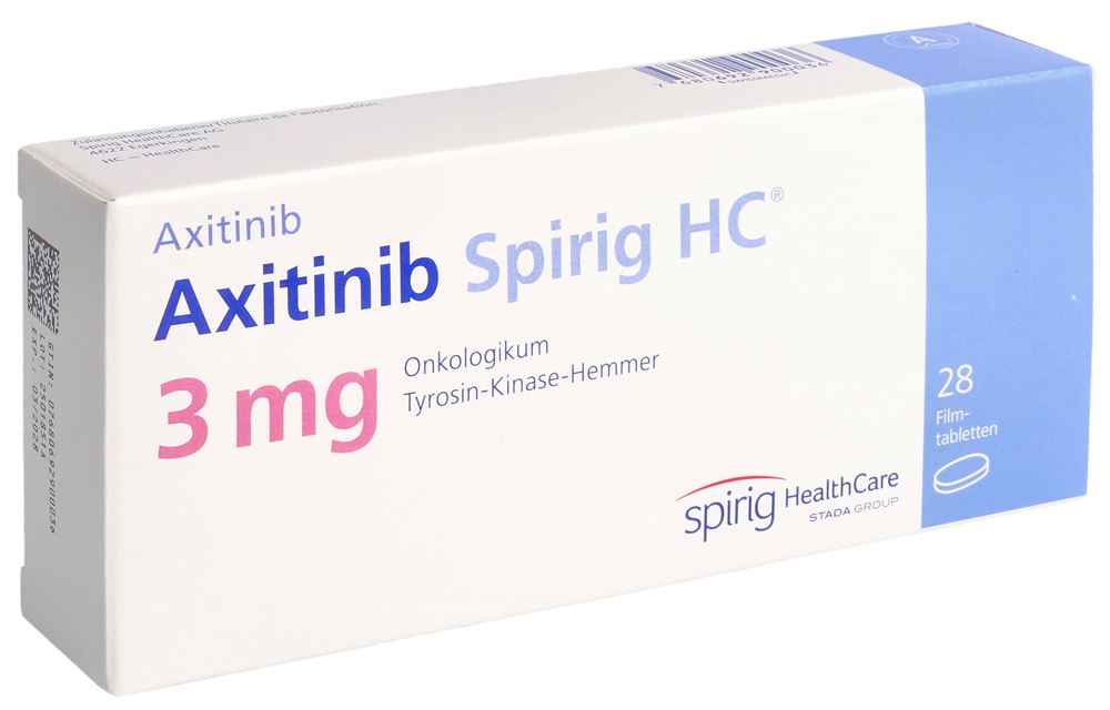 Axitinib Spirig HC 3 mg, Filmtabletten