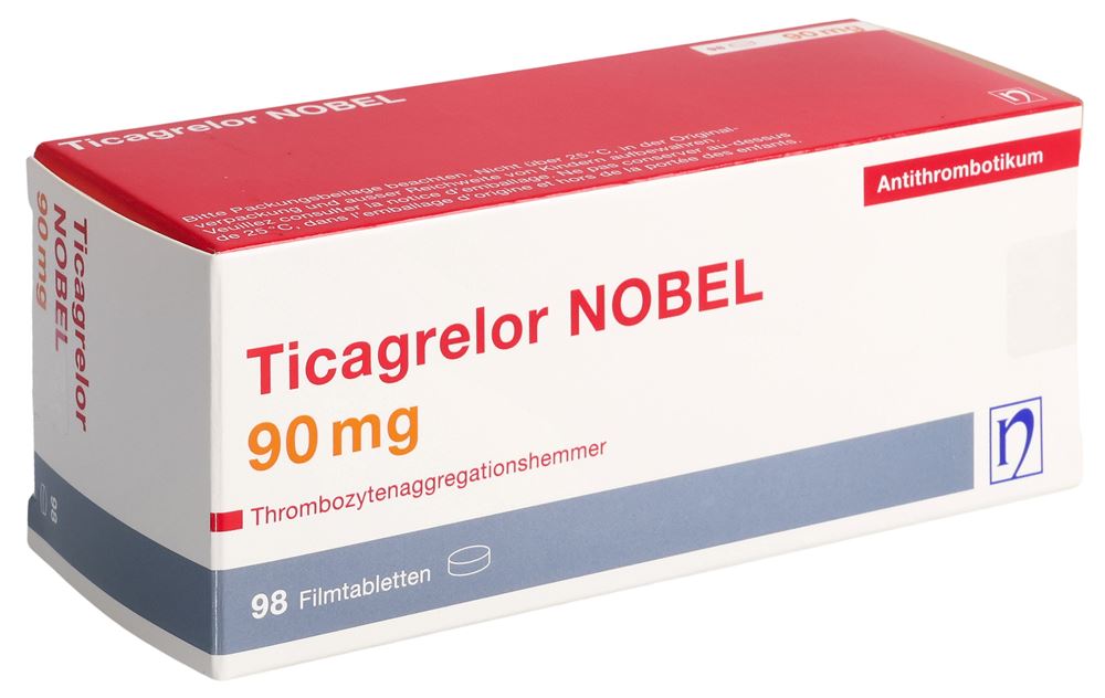 Ticagrelor NOBEL 90 mg, Filmtabletten