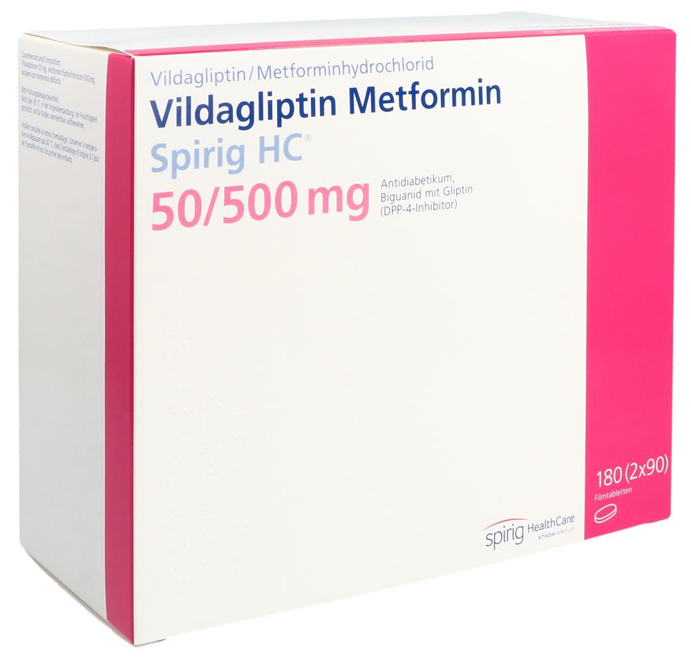 VILDAGLIPTIN Metformin Spirig HC 50/500mg 180 pce