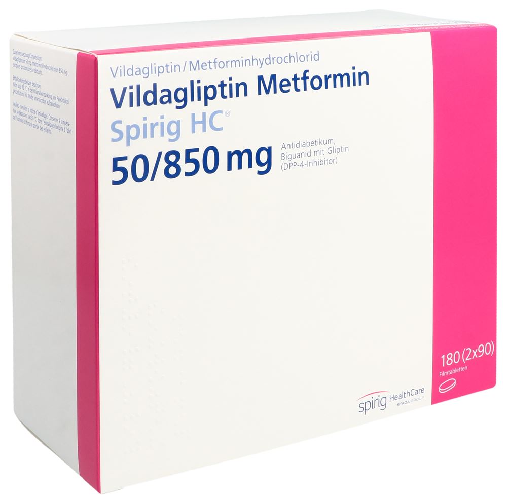 VILDAGLIPTIN Metformin Spirig HC 50/850mg 180 pce