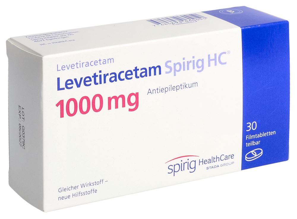 Levetiracetam Spirig HC 1000 mg, Filmtabletten