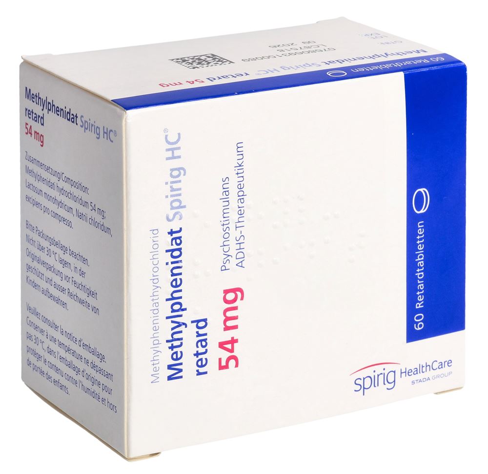 METHYLPHENIDATE Spirig HC cpr ret 54 mg bte 60 pce