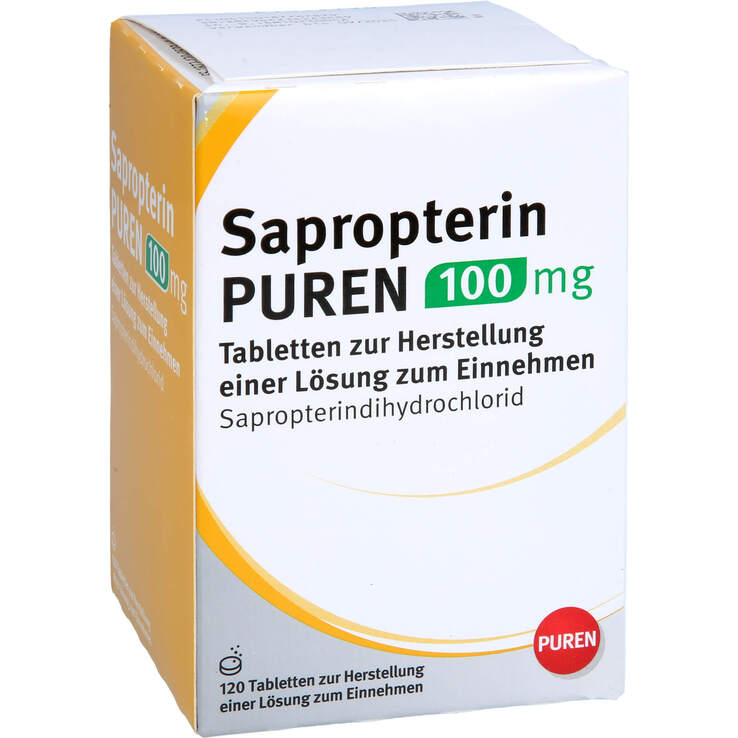 Sapropterin NOBEL 100 mg, Tabletten zur Herstellung einer Lösung zum Einnehmen