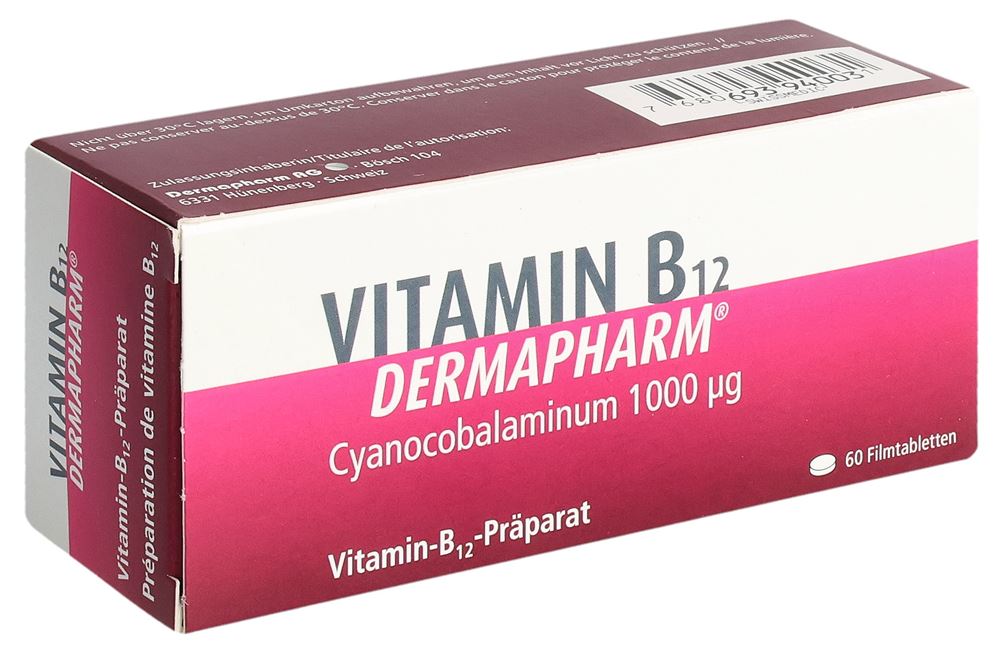 Vitamin B12 1000 μg Dermapharm, Filmtabletten