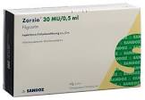 Zarzio 30 MU/0,5 ml, Injektionslösung in einer Fertigspritze