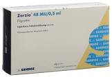 Zarzio 48 MU/0,5 ml, Injektionslösung in einer Fertigspritze