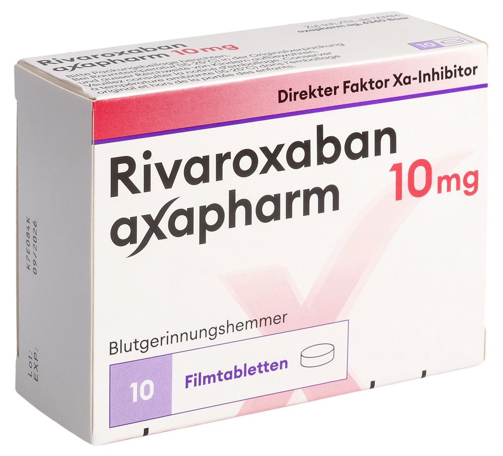 Rivaroxaban axapharm 10 mg, Filmtabletten