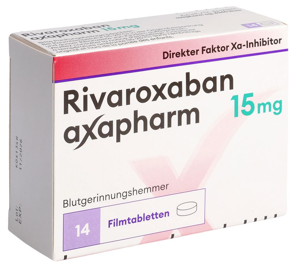 Rivaroxaban axapharm 15 mg, Filmtabletten