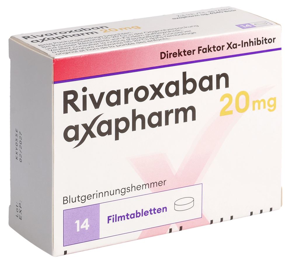 RIVAROXABAN axapharm cpr pell 20 mg 14 pce