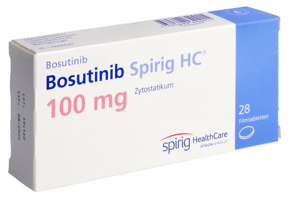 BOSUTINIB Spirig HC cpr pellic 100 mg 28 pce