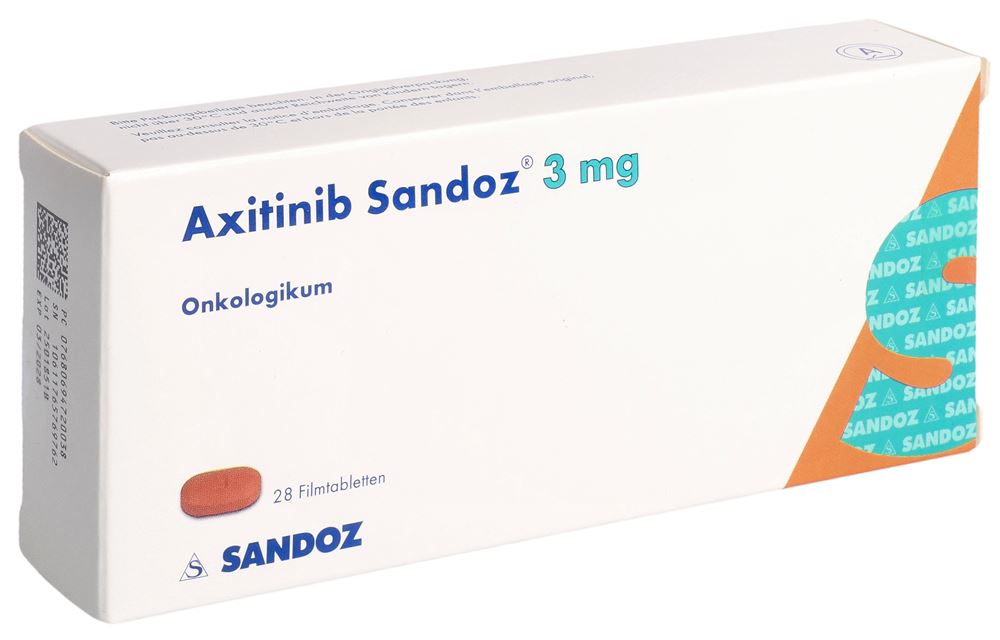 AXITINIB Sandoz cpr pell 3 mg 28 pce