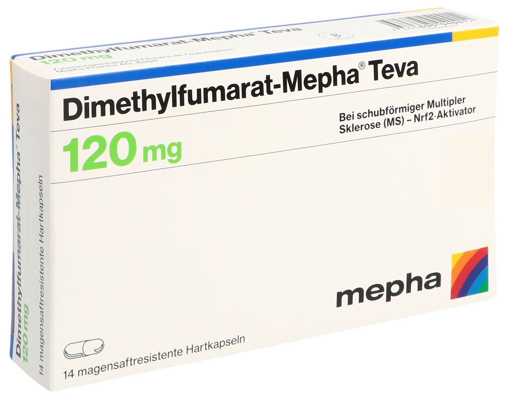DIMETHYLFUMARAT Mepha Teva caps 120 mg 14 pce