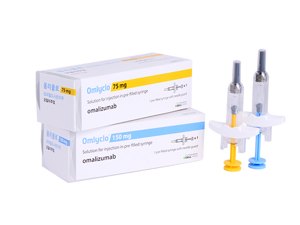 Omlyclo 150 mg/1 ml, solution injectable en seringue préremplie