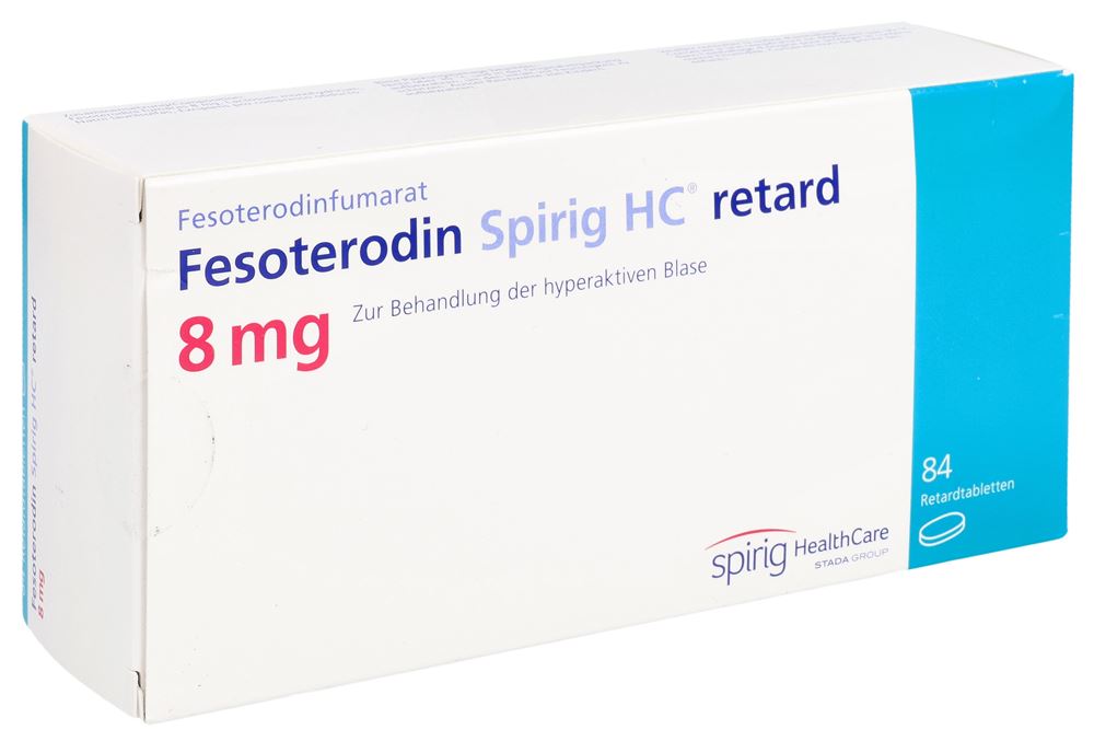 Fesoterodin Spirig HC retard 8 mg, Retardtabletten