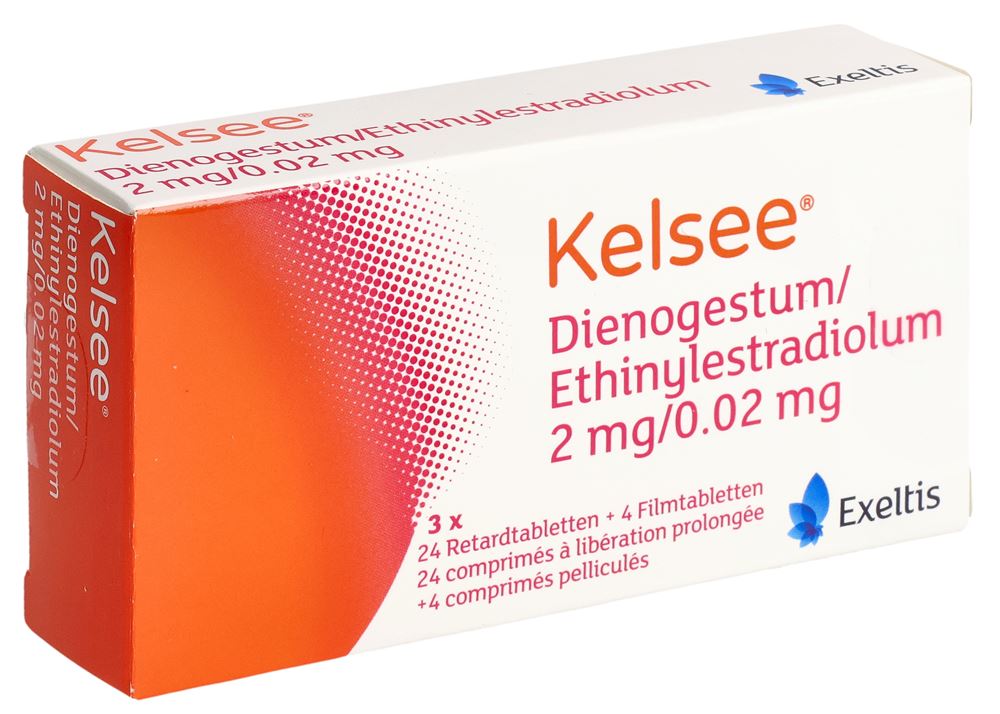 Kelsee Dienogest 2 mg/ 0.02 mg Ethinylestradiol, Retardtabletten