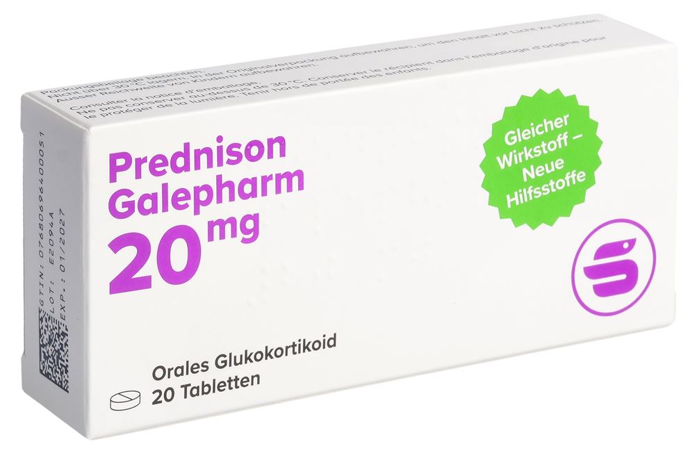 Prednison Galepharm 20 mg, Tabletten