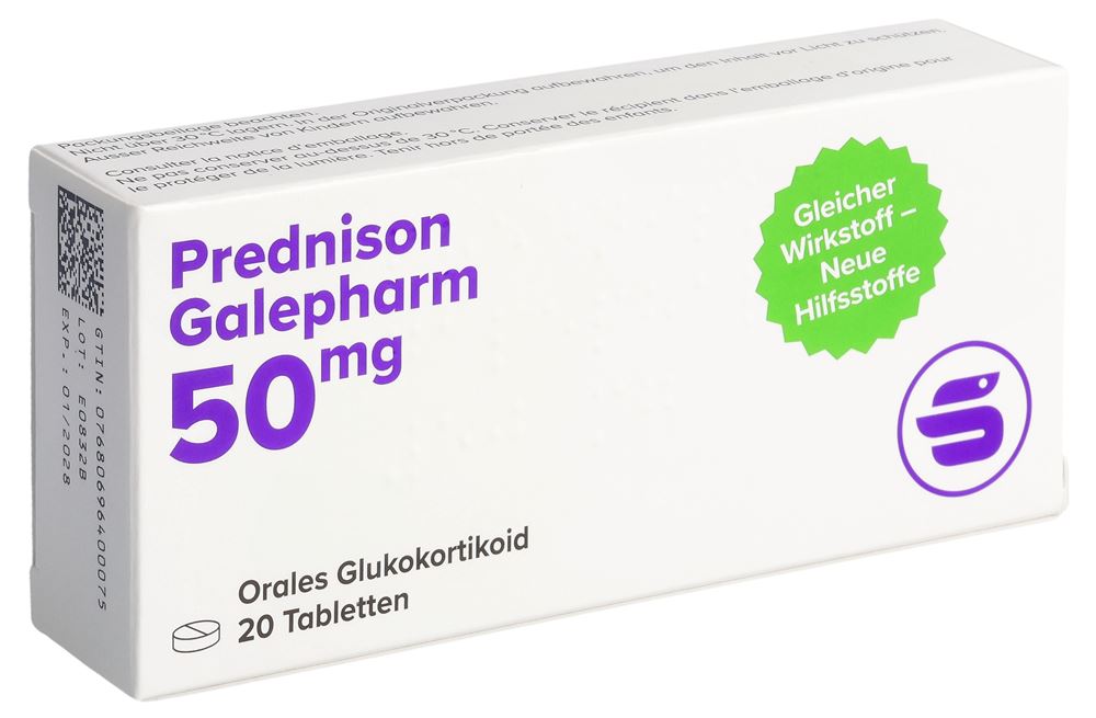 Prednison Galepharm 50 mg, Tabletten