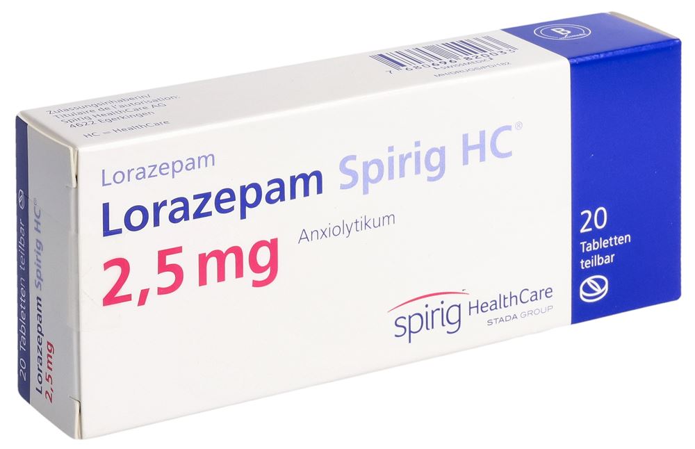 Lorazepam Spirig HC 2.5 mg, Tabletten