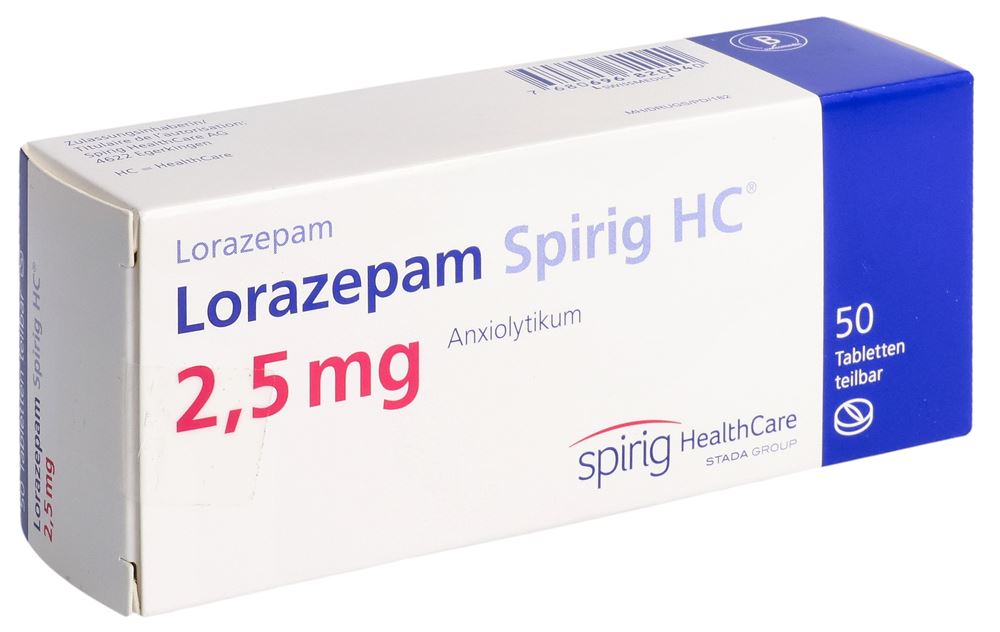 Lorazepam Spirig HC 2.5 mg, Tabletten