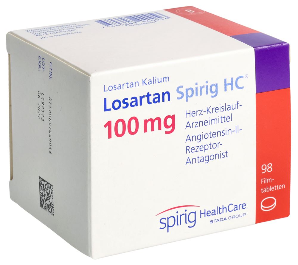 Losartan Spirig HC 100 mg, Filmtabletten