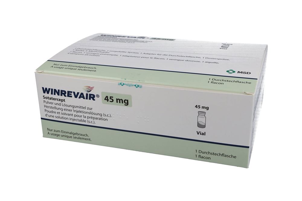 Winrevair 45 mg, Pulver und Lösungsmittel zur Herstellung einer Injektionslösung