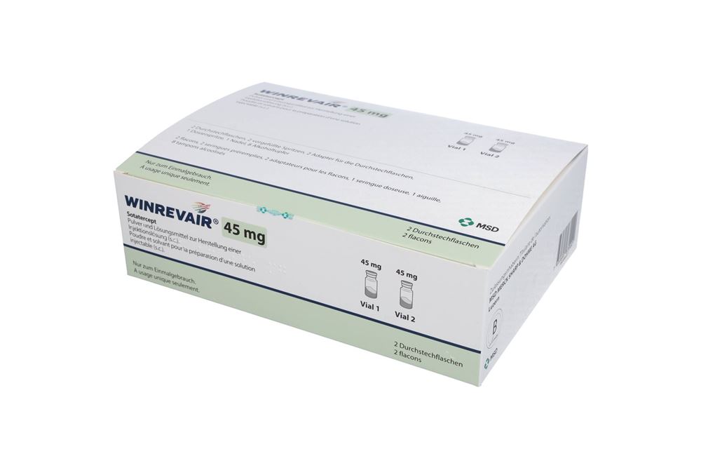 Winrevair 45 mg, Pulver und Lösungsmittel zur Herstellung einer Injektionslösung