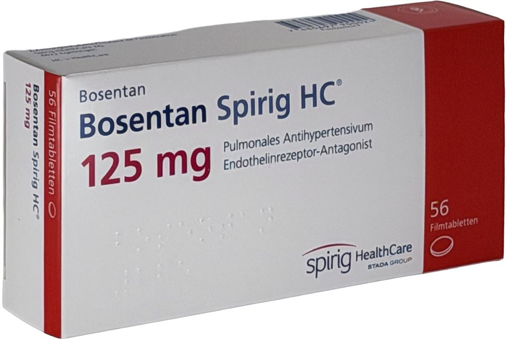Bosentan Spirig HC 125 mg, Filmtabletten