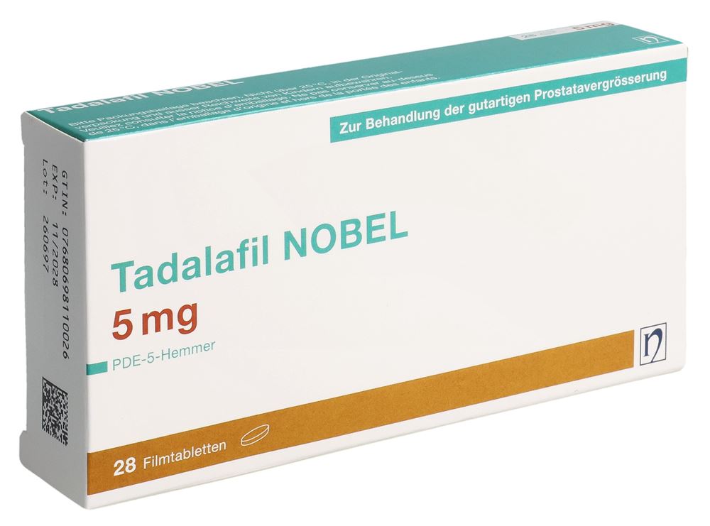 Tadalafil NOBEL 5 mg, Filmtabletten