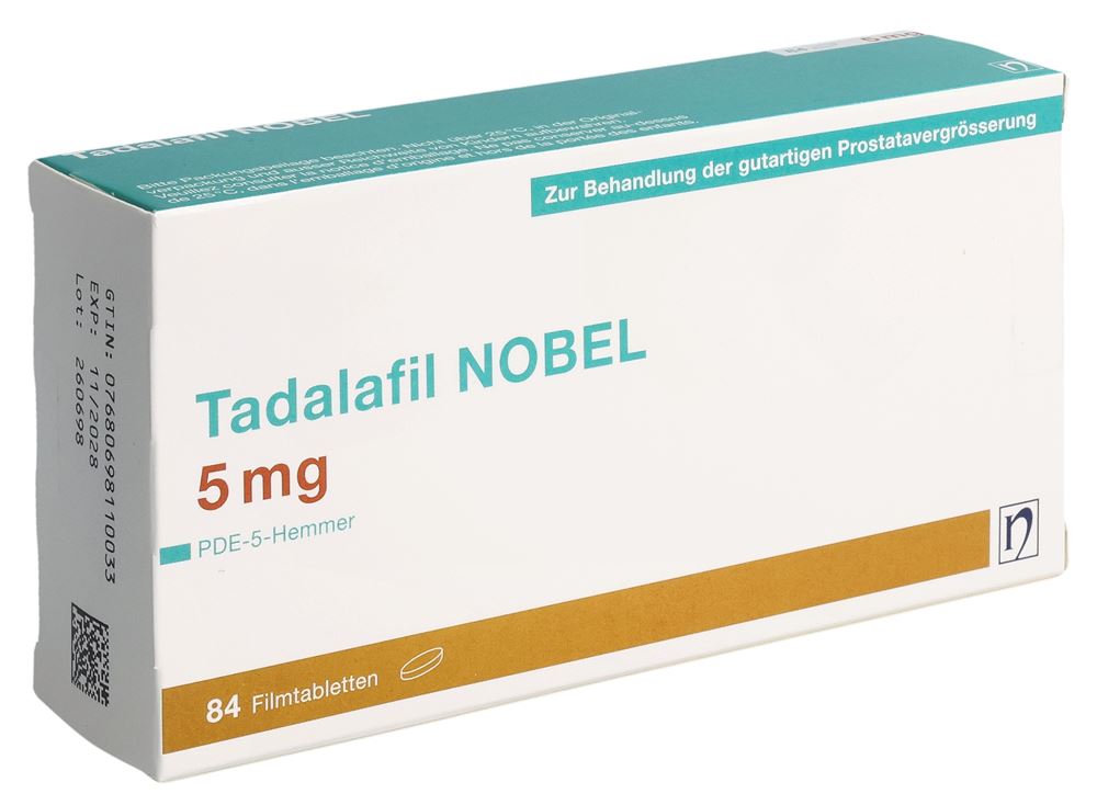 Tadalafil NOBEL 5 mg, Filmtabletten