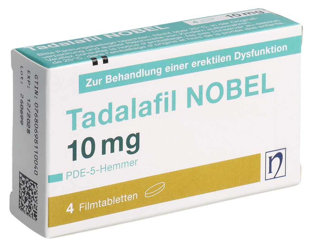 Tadalafil NOBEL 10 mg, Filmtabletten
