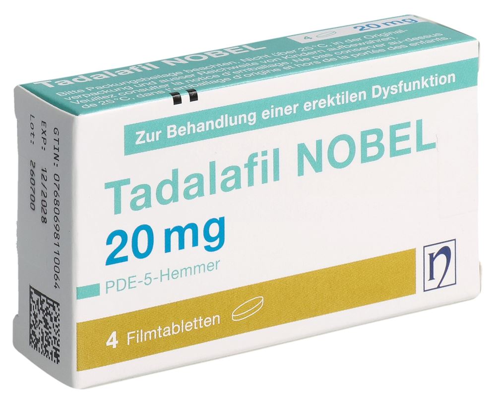 TADALAFIL NOBEL 20 mg cpr pellic 4 pce