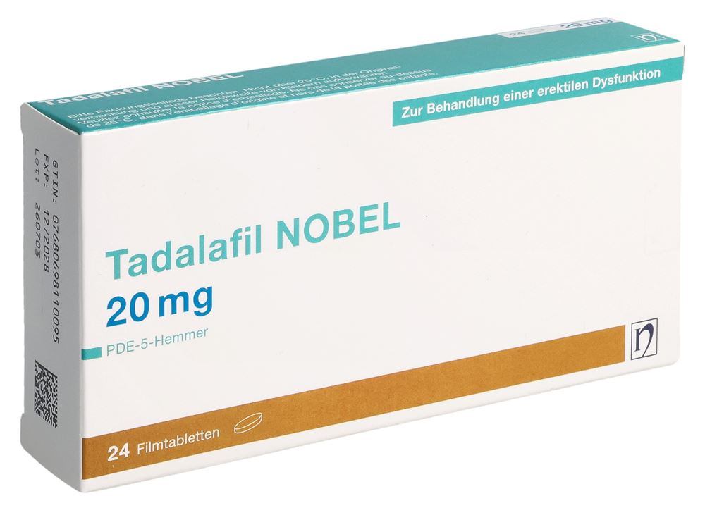 Tadalafil NOBEL 20 mg, Filmtabletten