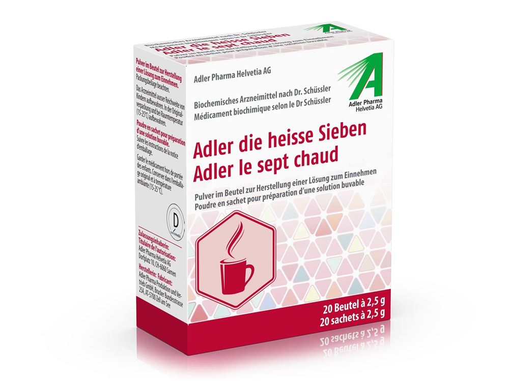 Adler die heisse Sieben, Pulver im Beutel zur Herstellung einer Lösung zum Einnehmen