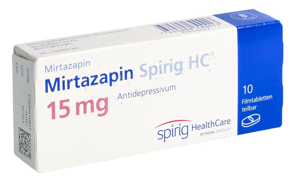 Mirtazapin Spirig HC 15 mg, Filmtabletten