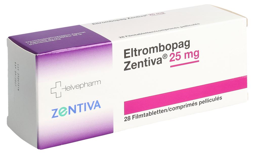 Eltrombopag Zentiva 25 mg, Filmtabletten