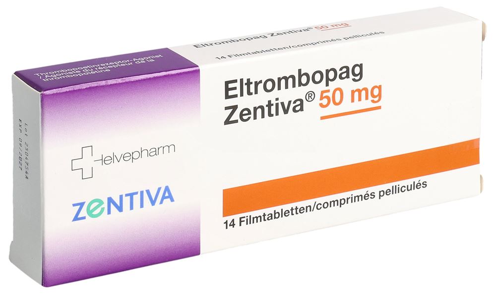 ELTROMBOPAG Zentiva cpr pellic 50 mg 14 pce