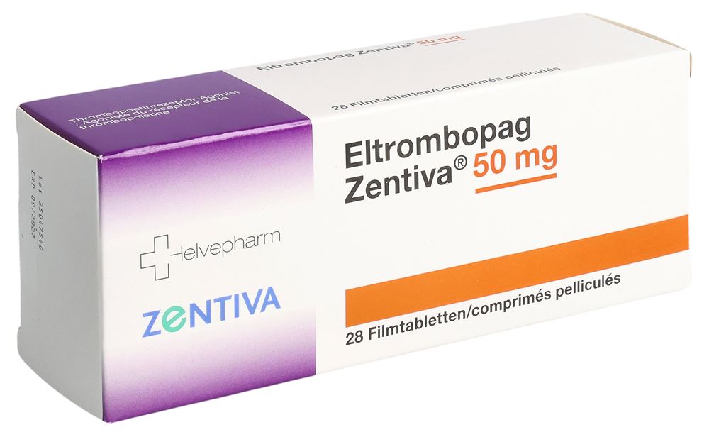 Eltrombopag Zentiva 50 mg, Filmtabletten
