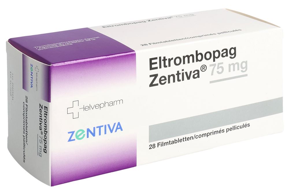 Eltrombopag Zentiva 75 mg, Filmtabletten
