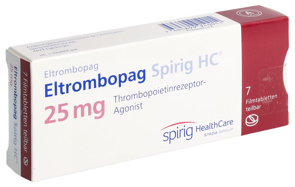 Eltrombopag Spirig HC 25 mg, Filmtabletten