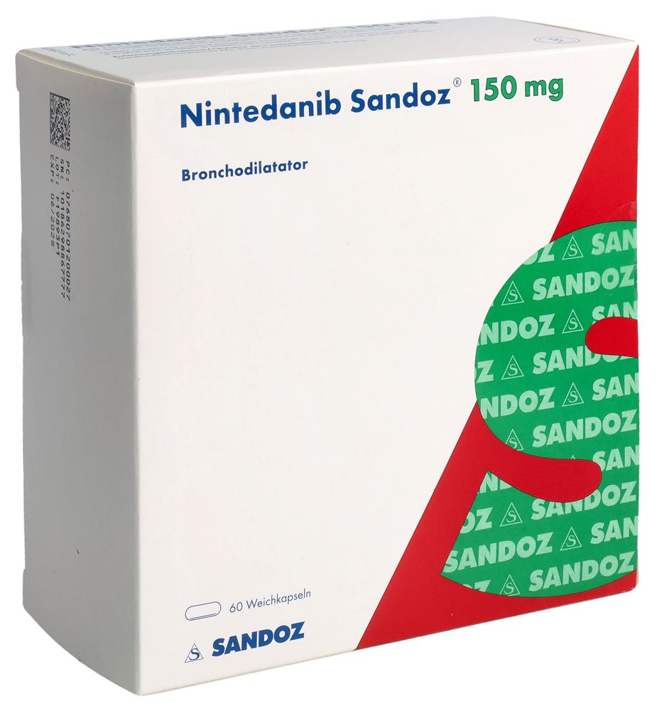 Nintedanib Sandoz 150 mg, Weichkapseln