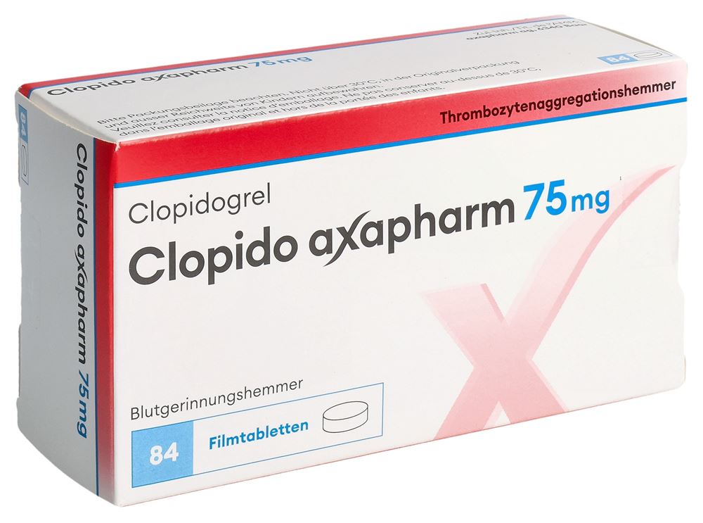 CLOPIDO axapharm 75 mg cpr pellic 84 pce