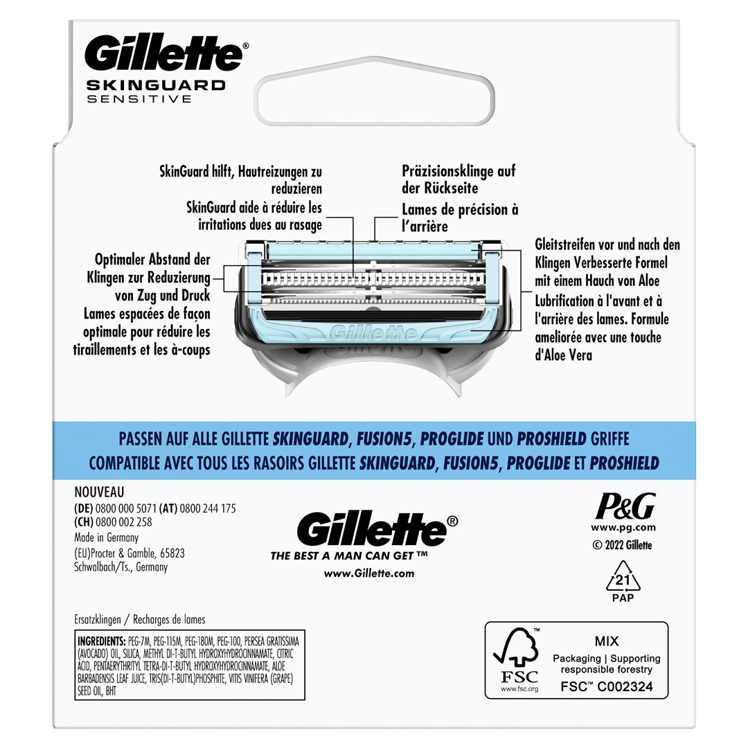 GILLETTE SkinGuard Sensitive Klingen (n) 8 Stk