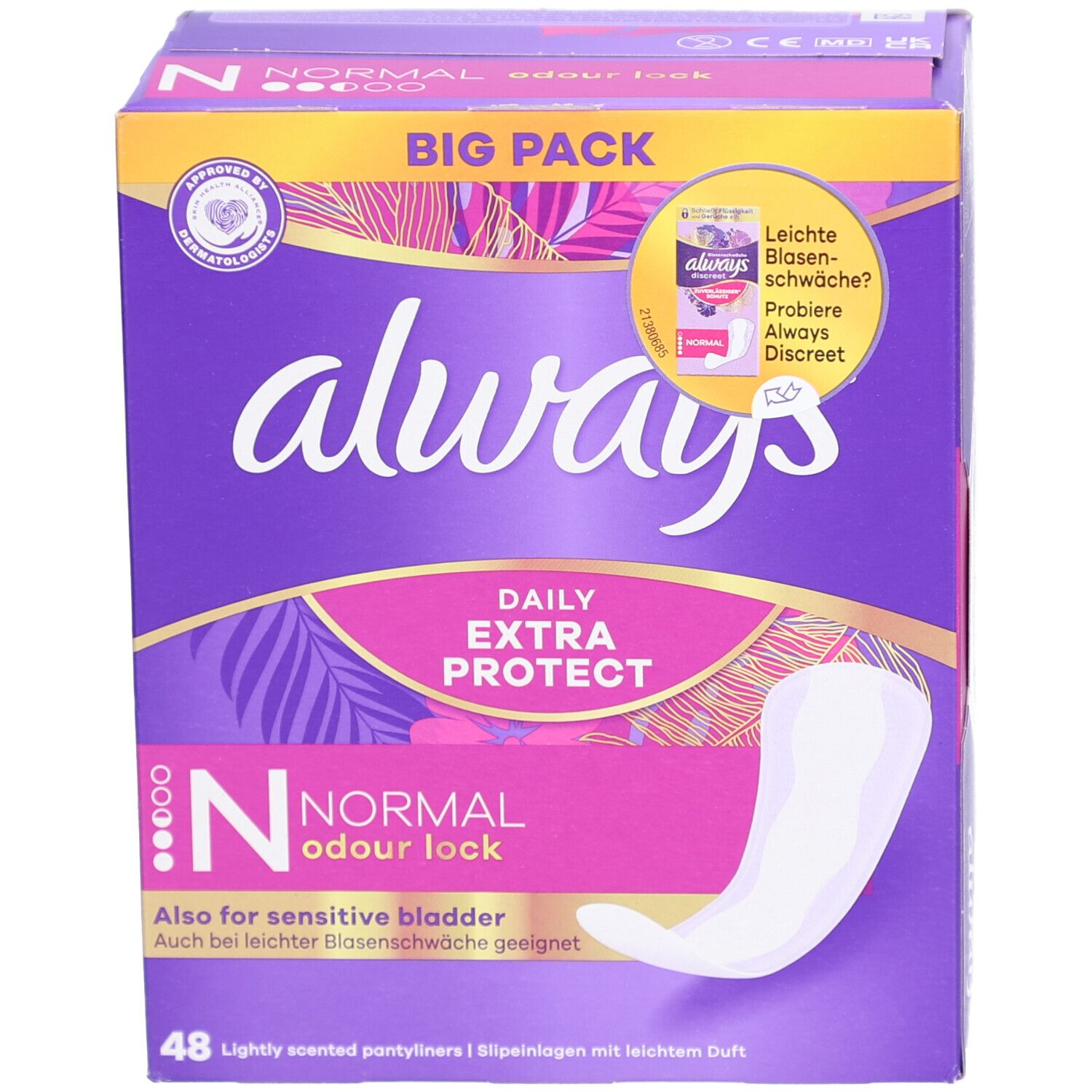 ALWAYS Slipeinl Exp Dai Prot Norm Duft BigP 48 Stk