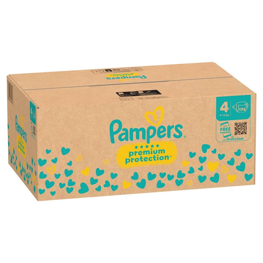PAMPERS Prem Prot Gr4 9-14kg Maxi Mon Box 174 Stk