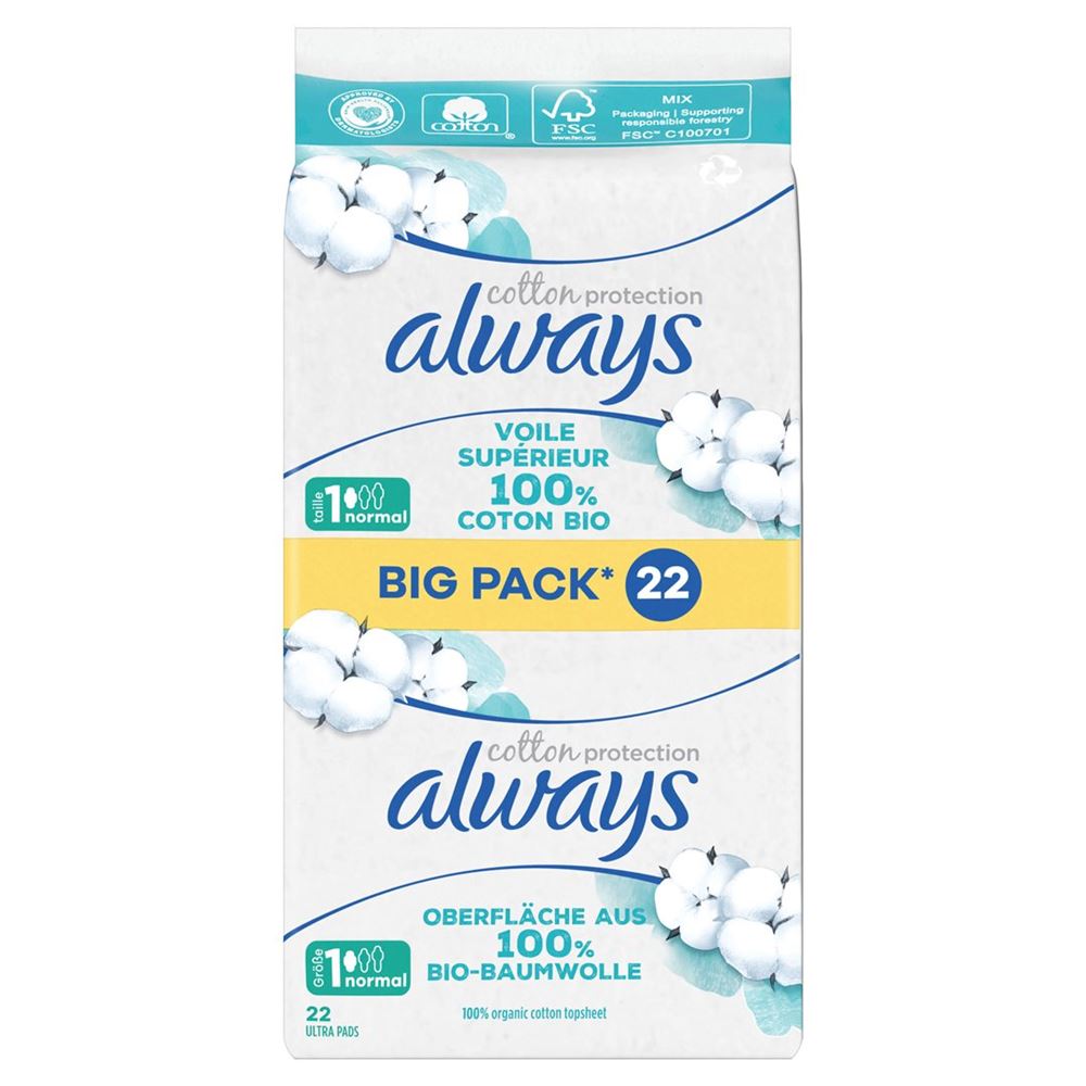 ALWAYS Ultra Binde Cot Gr1 Norm BigPack 22 Stk