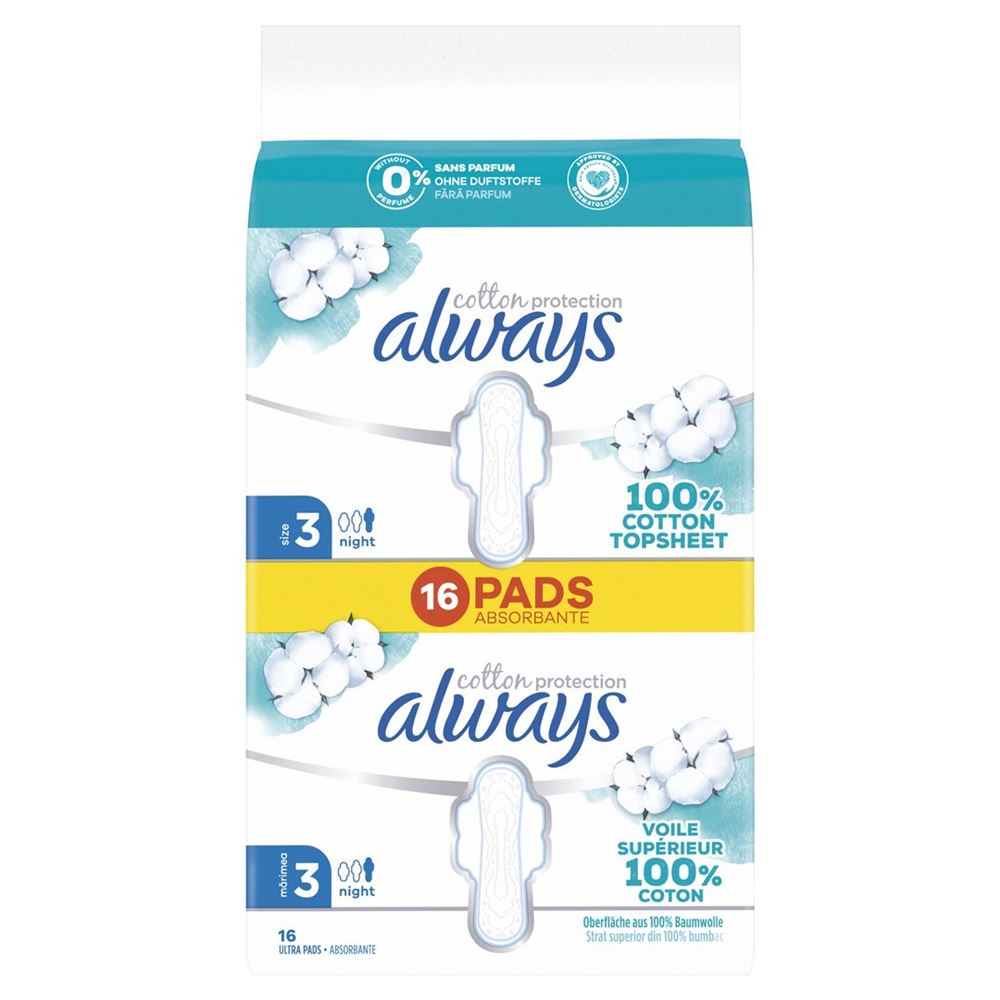 ALWAYS Ultra Binde Cot Gr3 Night BigPack 16 Stk
