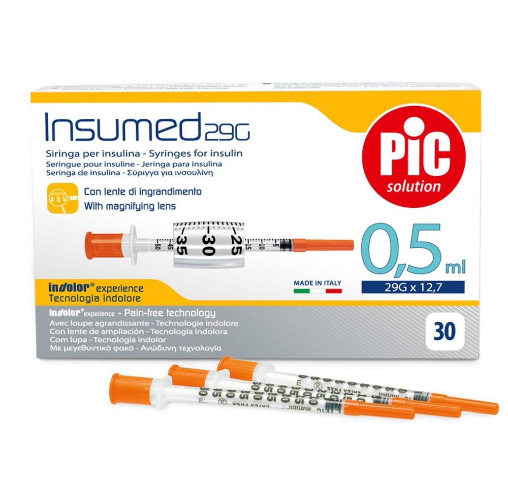 PIC INSUMED Spritze Insulin 0.5ml Lu Nadel 30 Stk